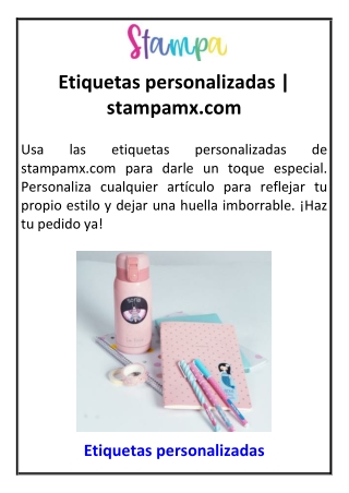 Etiquetas personalizadas | stampamx.com