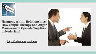 Harmony within Relationships How Couple Therapy and Anger Management Operate Together in Nederland