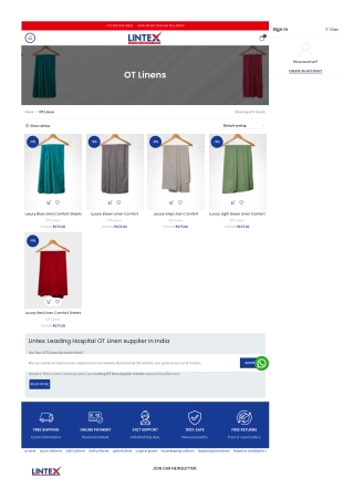 Purchase Bulk OT Linens Online at Lintex