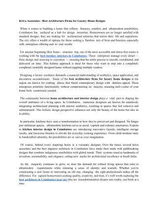 Kriva Associates - Best Architecture Firms for Luxury Home Designs