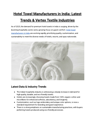 Hotel_Towel_Manufacturers_in_India_Latest_Trends_&_Vertex_Textile