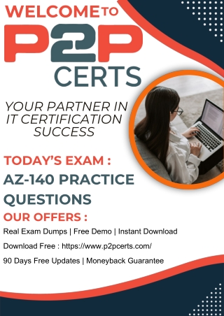 Pass AZ-140 in 2025 with P2P Certs Latest Study Resources