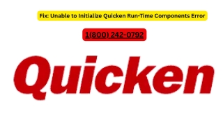 Fix Unable to Initialize Quicken Run-Time Components Error