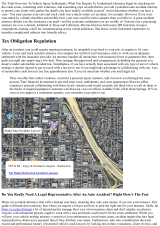 An Attorney Can Assist Examine Mistake And Compensation After An Auto Crash