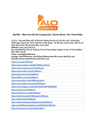 Alo789 – Đỉnh Cao Đá Gà Campuchia, Thomo Đươc Yêu Thích Nhất