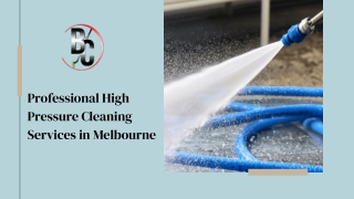 Professional High Pressure Cleaning Services in Melbourne