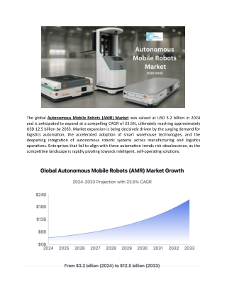 Autonomous Mobile Robots (AMR) Market 2025-2033