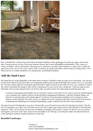 How to Build Patio of Stone Easy Patio Plans & Install Guidelines