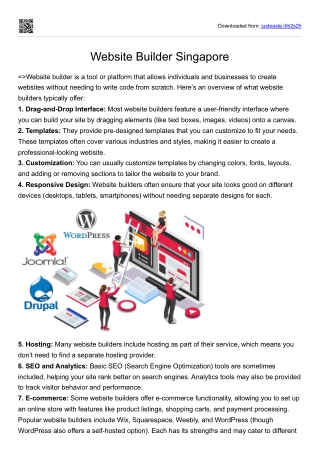 Website Builder Singapore