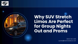 Why SUV Stretch Limos Are Perfect for Group Nights Out and Proms