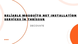 mosquito net installation services in Thrissur