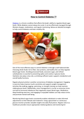 Beat Diabetes: Your Guide to a Healthier, Balanced Life