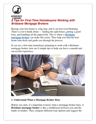 8 Tips for First Time Homebuyers Working with Brisbane Mortgage Brokers