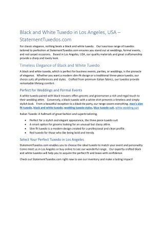 wedding tuxedo styles