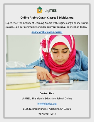 Online Arabic Quran Classes Digities.org