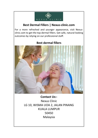 Best Dermal Fillers  Nexus-clinic.com