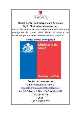 Clinica dental de urgenciClínica Dental de Emergencia | Atención 24/7 · Clinicaa