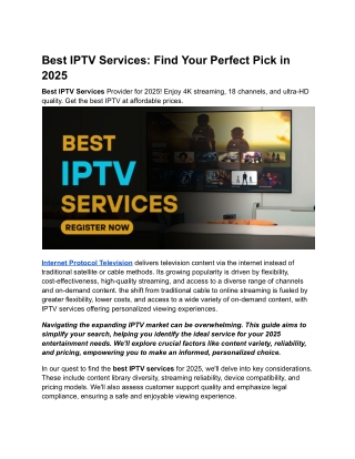 best IPTV services