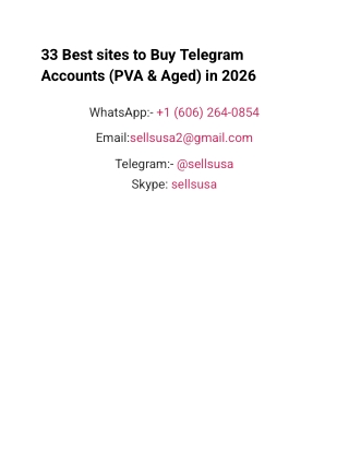 33 Best sites to Buy Telegram Accounts (PVA & Aged) in 2026