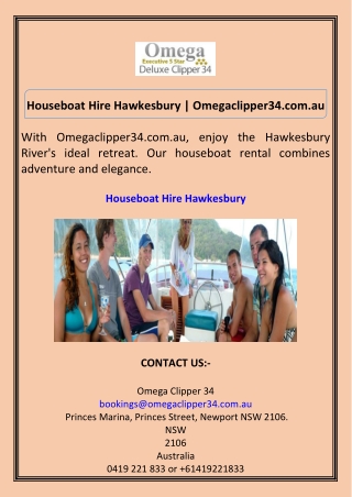 Houseboat Hire Hawkesbury Omegaclipper34.com.au