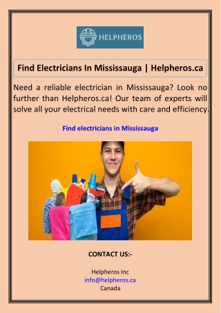Find Electricians In Mississauga Helpheros.ca