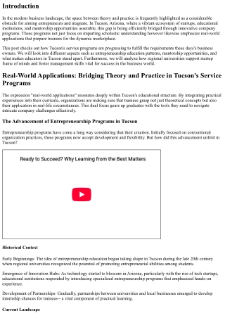 Real-World Applications: Bridging Theory and Practice in Tucson's Service Progra