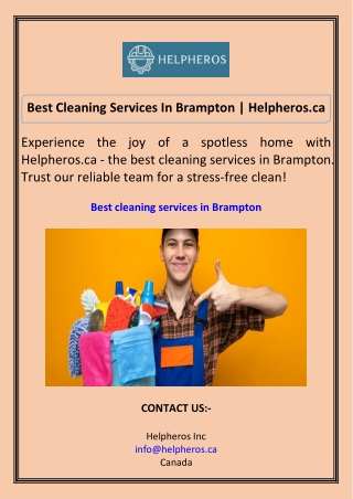 Best Cleaning Services In Brampton Helpheros.ca