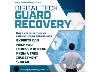 DIGITAL TECH GUARD RECOVERY SPECIALIZES LOST OR STOLEN CRYPTOCURRENCY ASSETS.