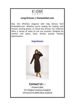 Long Dresses  Knewelabel.com