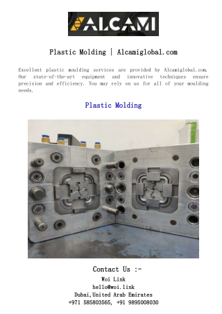 Plastic Molding  Alcamiglobal.com