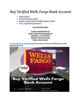 Buy Verified Wells Fargo Bank Account (6)