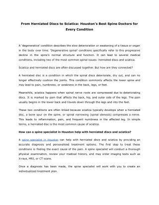 From Herniated Discs to Sciatica_ Houston's Best Spine Doctors for Every Condition