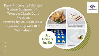Dr Froeb India: Leading the Way in Advanced Dairy Equipment and Solutions