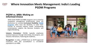 Where Innovation Meets Management: India's Leading PGDM Programs