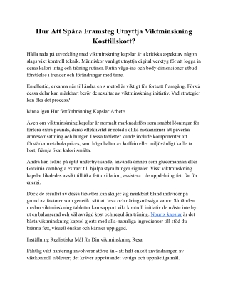 Hur Att Spåra Utveckling Använda Fettförbränning Kosttillskott?