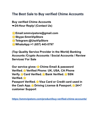 How To Buy verified Chime Accounts-2026