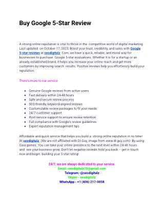 Top 12 Trusted site Buy Google 5-Star Review in 2025