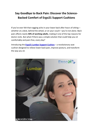 Find the Ultimate Comfort: Top Lumbar Support Cushions for Every Need