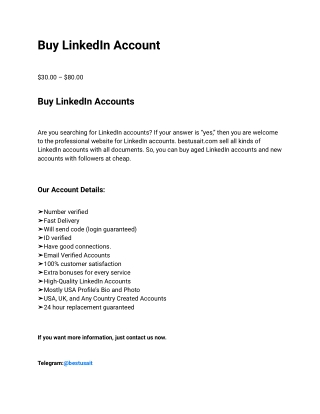 Buy LinkedIn Account