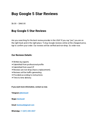 Buy Google 5 Star Reviews
