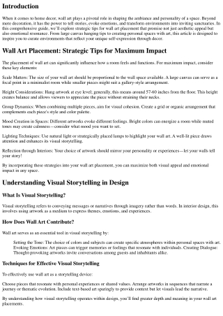 Wall Art Placement: Strategic Tips for Maximum Impact