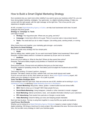 How to Build a Smart Digital Marketing Strategy