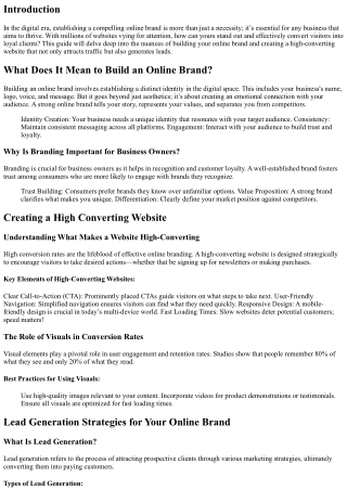 Creating a Compelling Online Brand That Converts Visitors into Clients