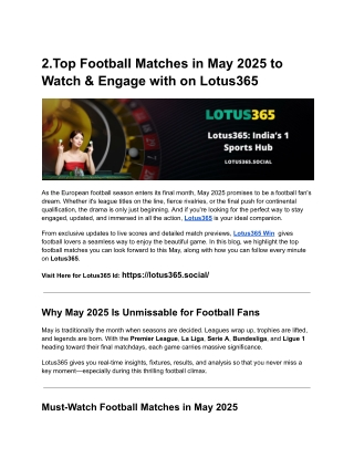 Experience the thrill of cricket and football like never before on Lotus365.