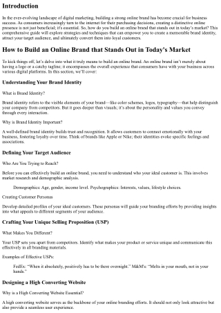 How to Build an Online Brand that Stands Out in Today's Market
