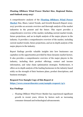 Floating Offshore Wind Power Market