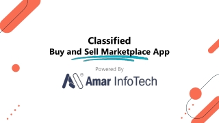 Classified Buy and Sell Marketplace App Presentation