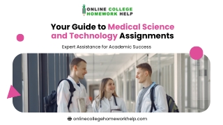 Medical Science and Technology Assignment Help Guide