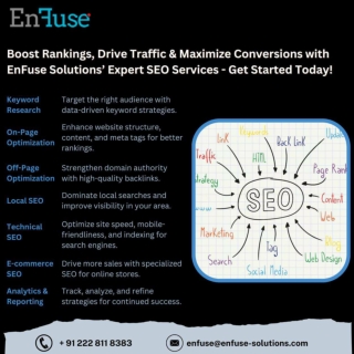 Boost Rankings, Drive Traffic & Maximize Conversions with EnFuse Solutions’ Expert SEO Services - Get Started Today!