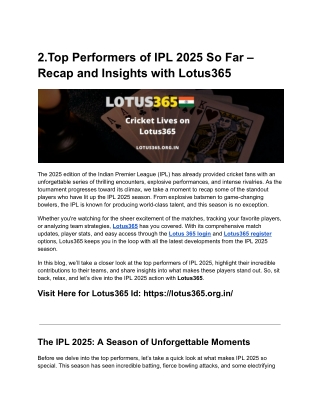 Catch every live moment and sports update with Lotus365.